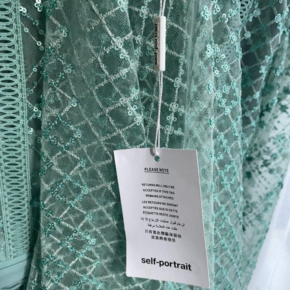 Self Portrait Grid Sequin Dress US4 - Picture 5 of 6